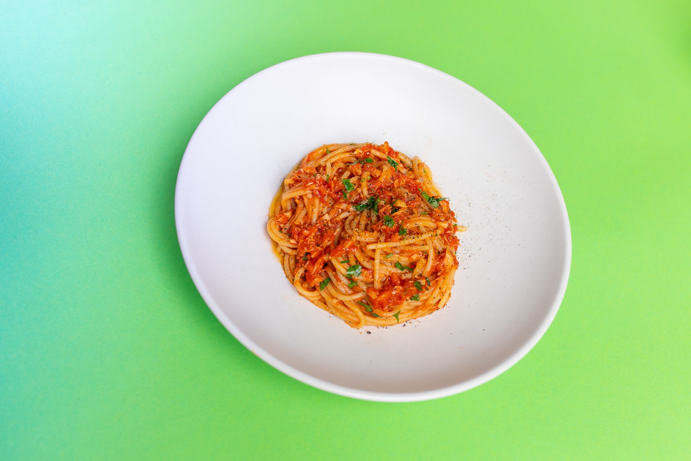 Spaghetti col tonno alla bolognese
