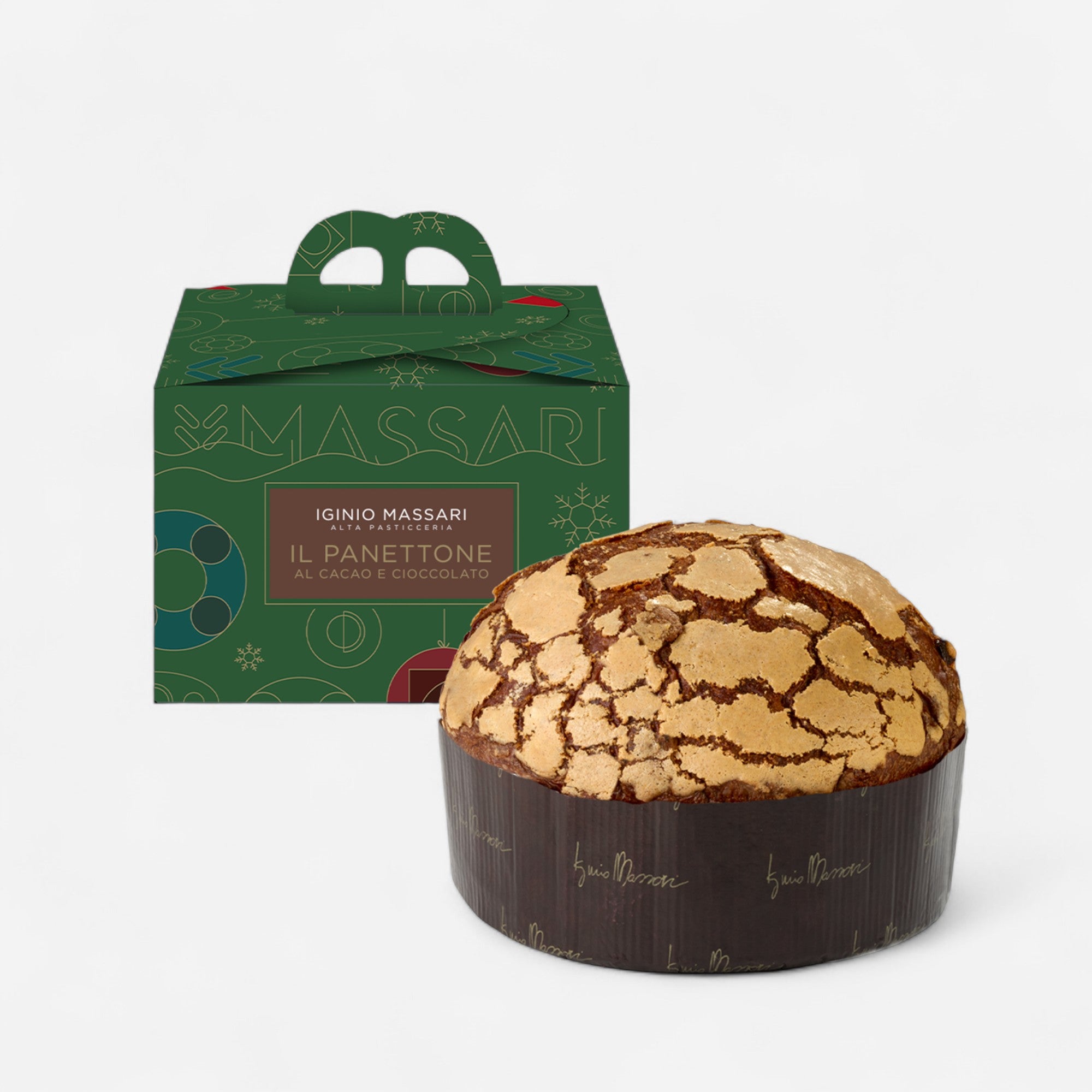 Panettone mit Schokolade und Kakao