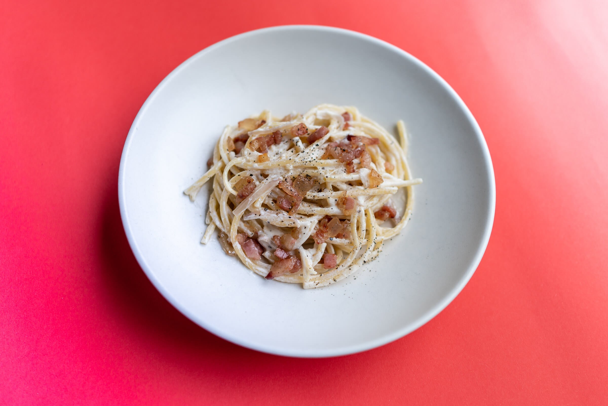 Bucatini mit Guanciale und Ricotta