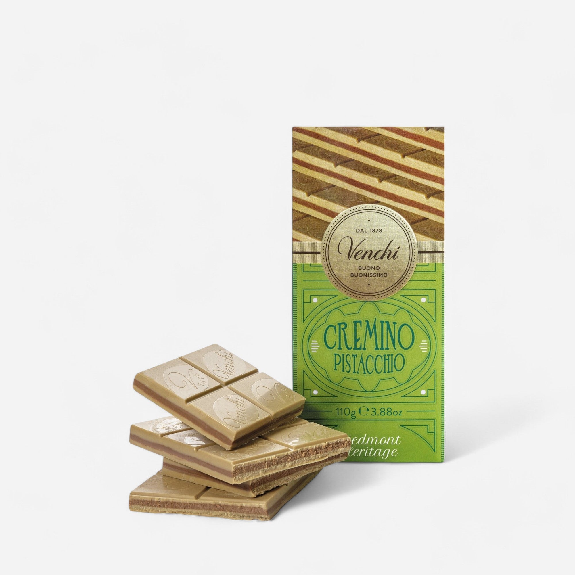 Gianduia-Pistazienschokolade, gesalzen