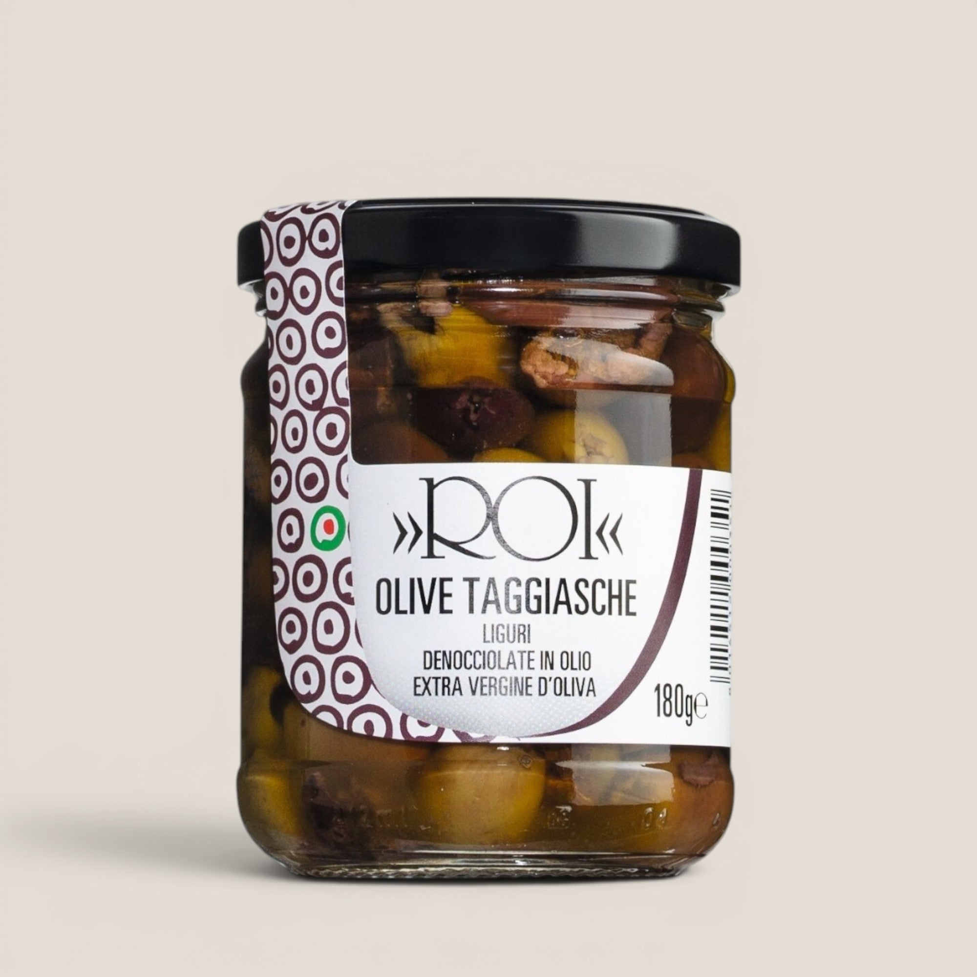 Taggiasca-Oliven in Olivenöl Extra Vergine