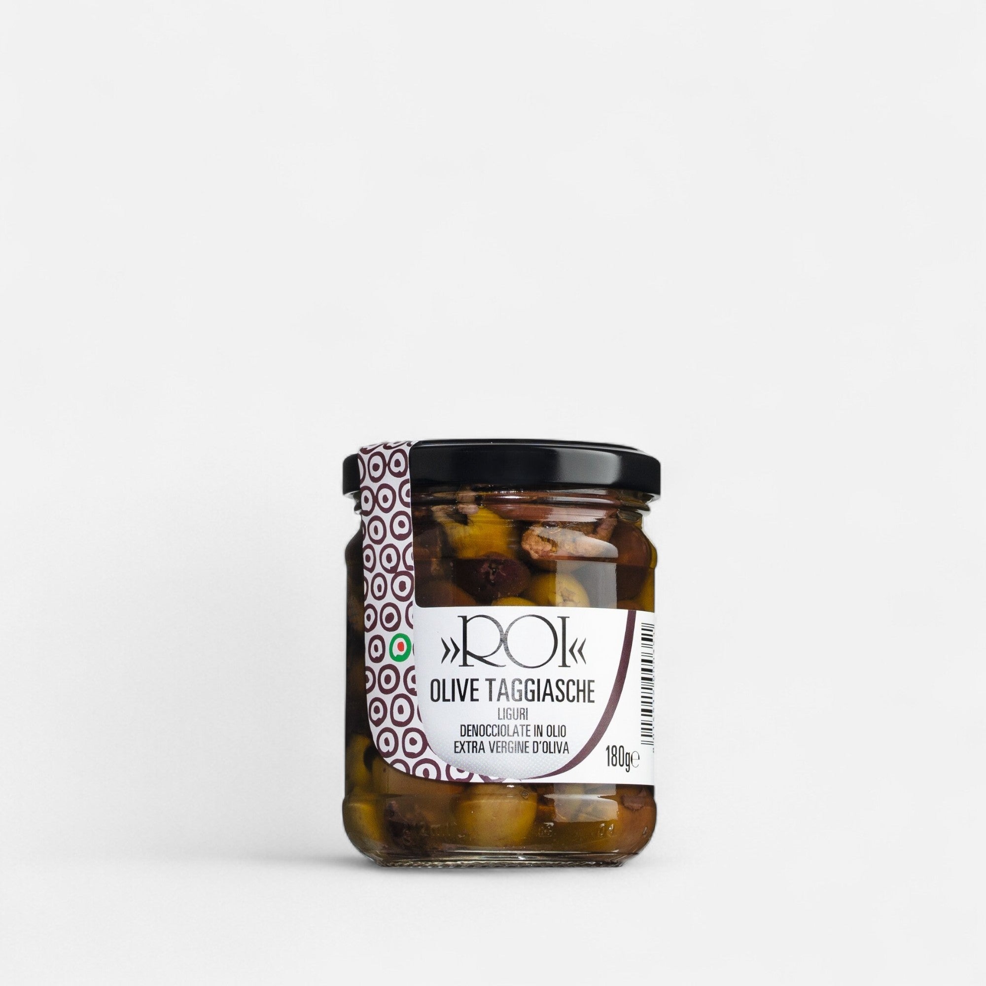 Taggiasca-Oliven in Olivenöl Extra Vergine
